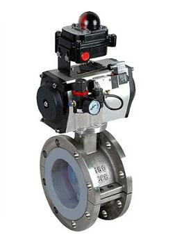 GB/T3036-94 船用氣動帶手動中心型蝶閥